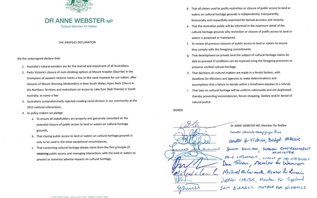 The “Arapiles Declaration”